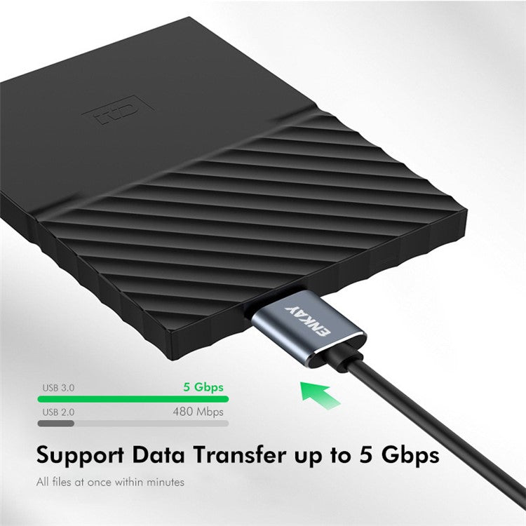 ENKAY HAT PRINCE 1m USB 3.0 A to USB 3.0 Micro B Cable Camera Hard Drive Charging Data Cable