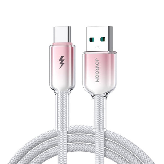 JOYROOM S-A42 1.2m 3A USB-A to Type-C Fast Charging Cable Data Sync Cord for iPhone 16-15 Series - White