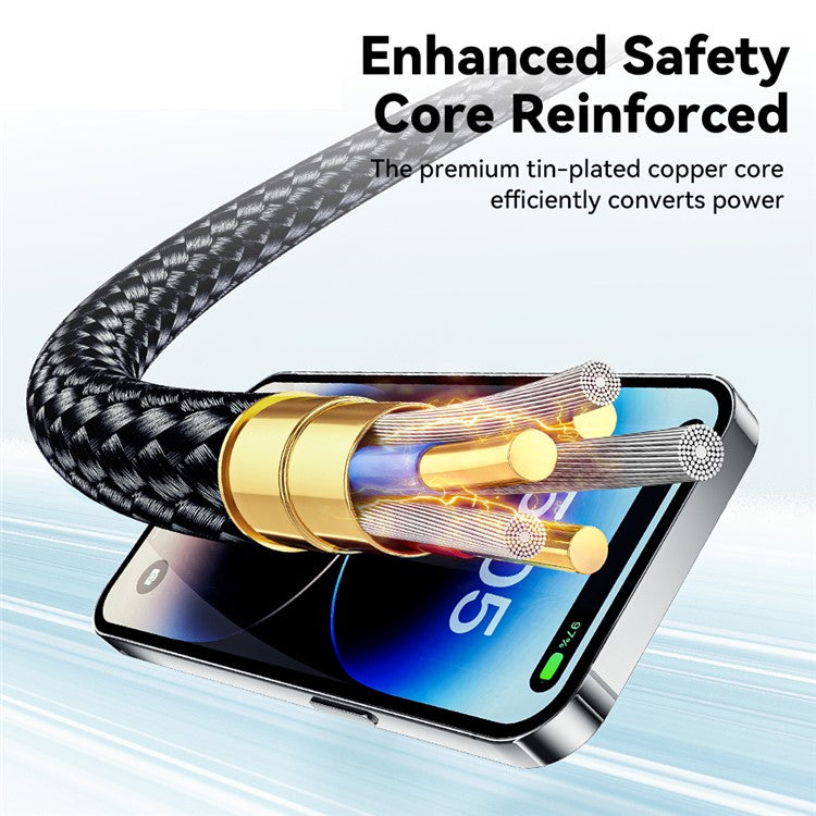 ESSAGER 1m Type-C to Lightning 29W Digital Display Phone Fast Charging Data Cable