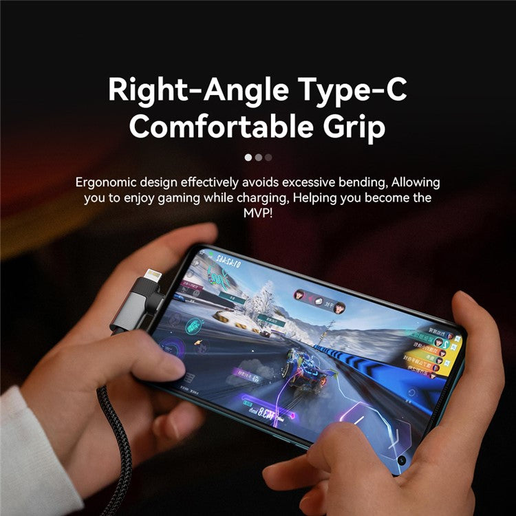 ESSAGER 1m Type-C to Lightning+Type-C PD 65W Phone Fast Charging Data Cable