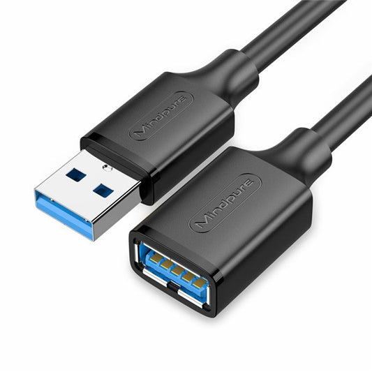 MINDPURE US103 2m Fast Speed USB 3.0 Extension Cable Male to Female Extender Cord for Laptop PC