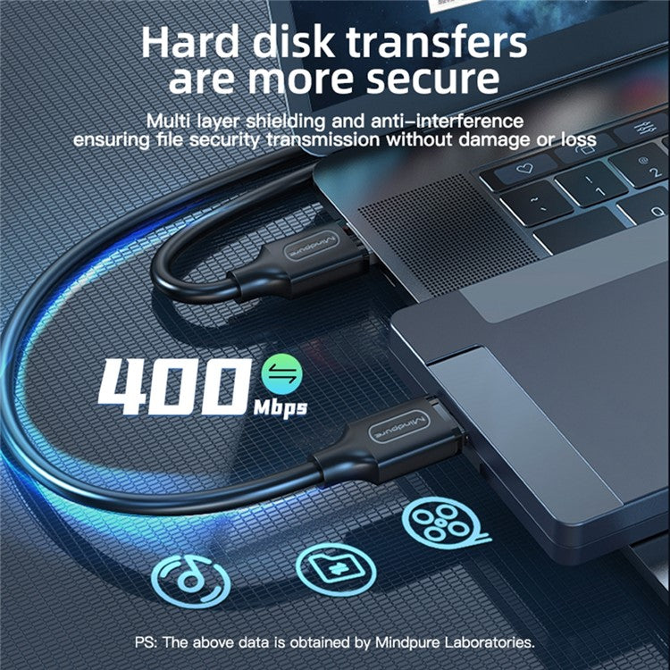 MINDPURE US101 2m High Speed Bi-Directional Data Transfer USB 3.0 Male to Male Extension Cable