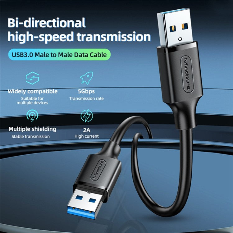 MINDPURE US101 1m High Speed Bi-Directional Data Transfer USB 3.0 Male to Male Extension Cable