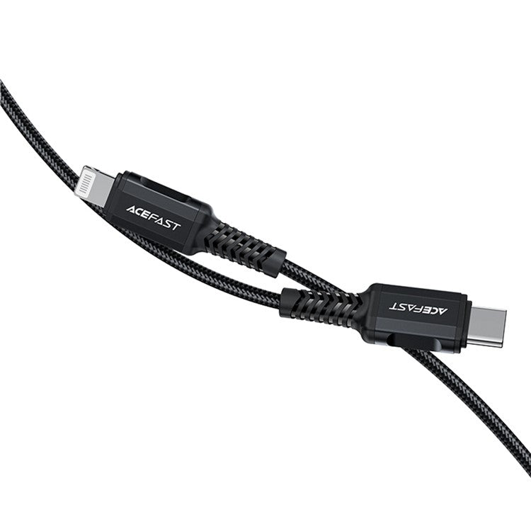 ACEFAST C4-01 1.8m 30W USB-C to Lightning Charging Cable Aluminum Alloy Braided Data Cord