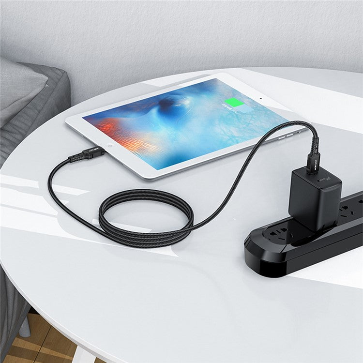 ACEFAST C4-01 1.8m 30W USB-C to Lightning Charging Cable Aluminum Alloy Braided Data Cord