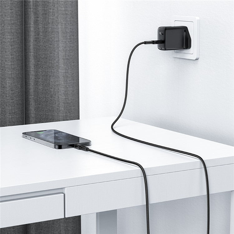 ACEFAST C4-01 1.8m 30W USB-C to Lightning Charging Cable Aluminum Alloy Braided Data Cord