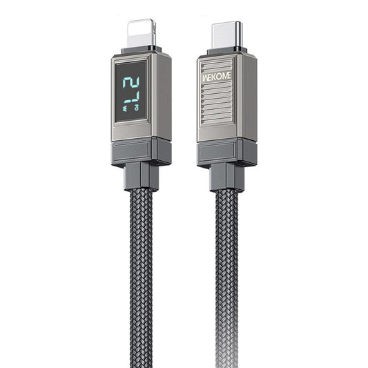 WEKOME WDC-40 Raython Series Type-C to Lightning PD 27W Super Fast Charging Data Cable with Smart Digital Display