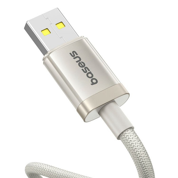 BASEUS 2m Titanium Alloy 100W Fast Charging Cable USB-A to USB-C Nylon Braided Wire