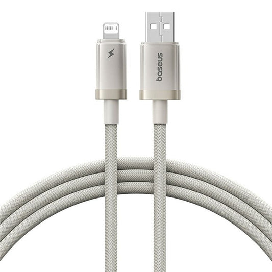 BASEUS 1m Titanium Alloy 2.4A Fast Charging Cable USB-A to iP Nylon Braided Wire