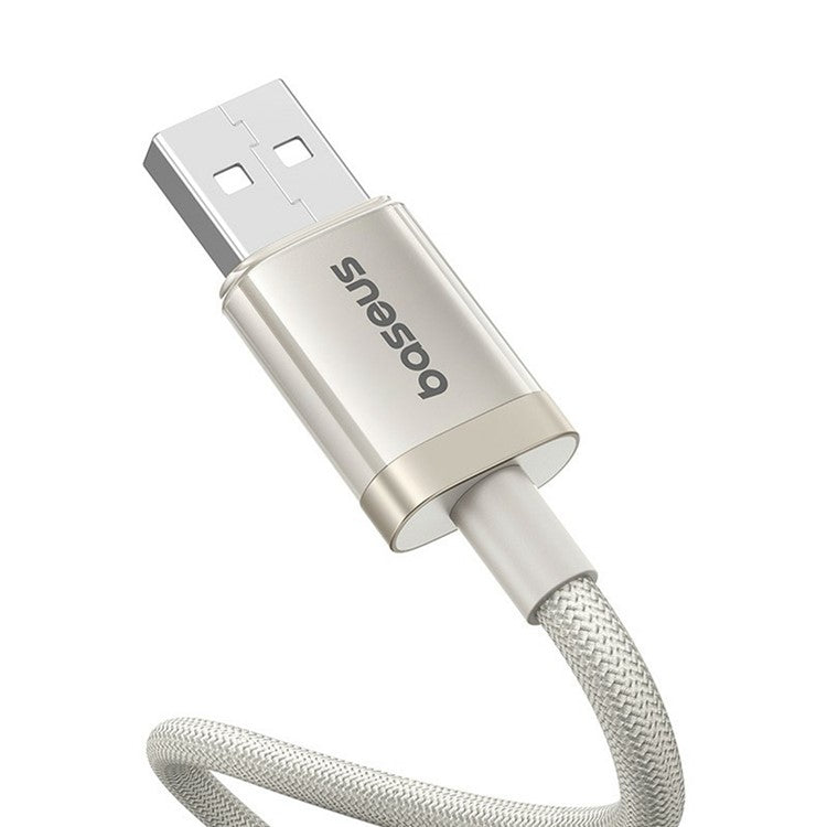 BASEUS 1m Titanium Alloy 2.4A Fast Charging Cable USB-A to iP Nylon Braided Wire