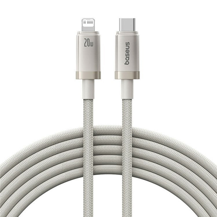 BASEUS 1m Titanium Alloy 20W Fast Charging USB-C to iP Data Cable Nylon Braided Wire