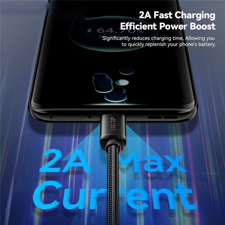 ESSAGER ES-X60 1m USB to Micro Phone Charging Cable Braided Data Cable