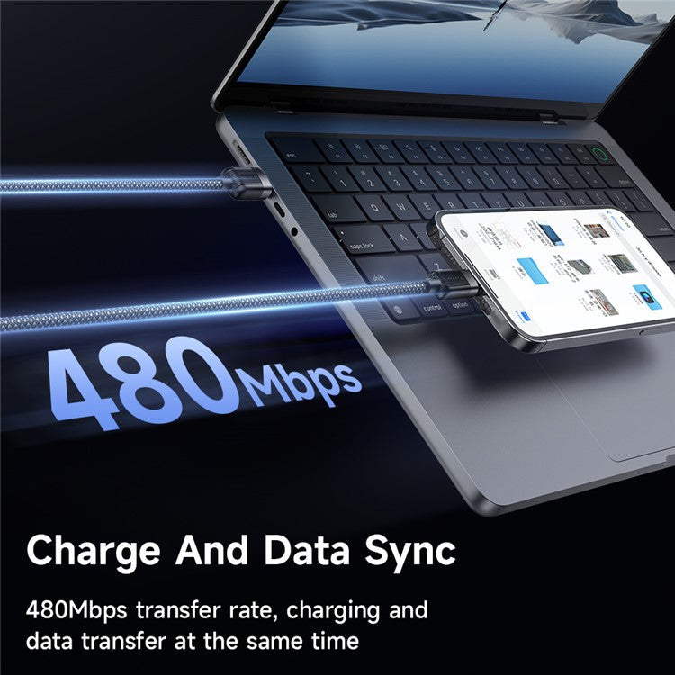 MCDODO CA-6000 1.2m USB-A to Lightning Magnetic Charging Cable Self-Winding Data Cord