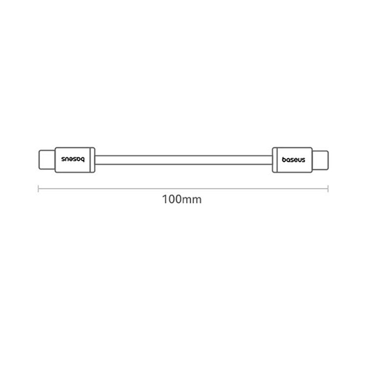 BASEUS Dynamic 4 1m USB-C to USB-C PC + Nylon Braided PD 100W Fast Charging Cable - Black