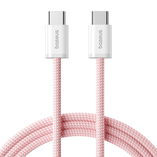 BASEUS Dynamic 4 1m USB-C to USB-C PC + Nylon Braided PD 100W Fast Charging Cable - Pink