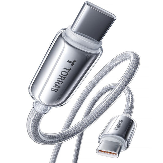 TORRAS Iceflow Cable 2m PD 60W Type-C Cable 3A Fast Charging Data Cord - White