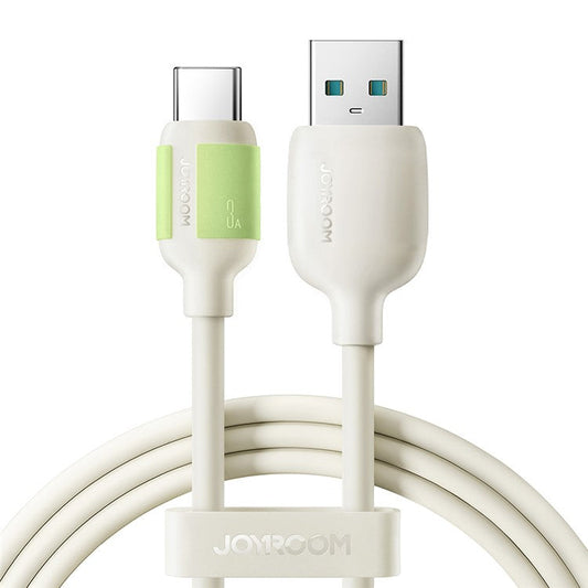 JOYROOM S-A53  2m USB-A to Type-C 3A Fast Charging Cable Liquid Silicone Fluorescent Data Cord