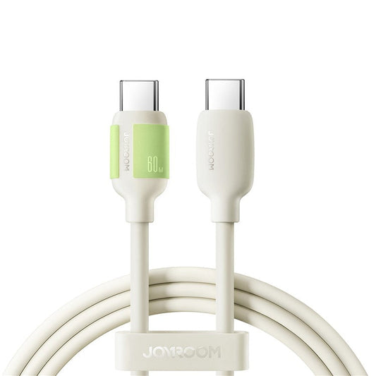 JOYROOM S-A53 2m Type-C to Type-C 60W Fast Charging Cable Liquid Silicone Fluorescent Data Cord