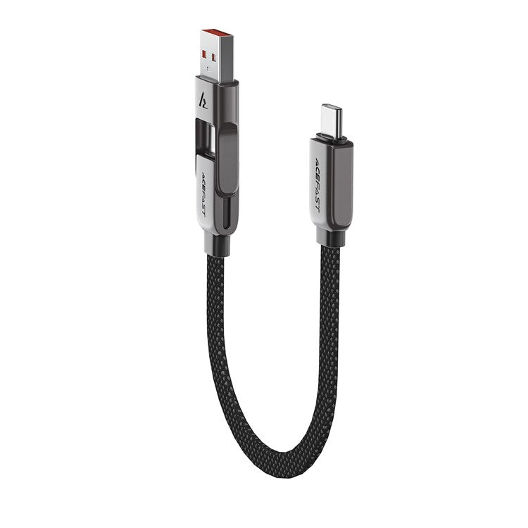 ACEFAST C13-05 0.2m USB-A / USB-C to USB-C Charging Data Cable Braided Zinc Alloy Cord