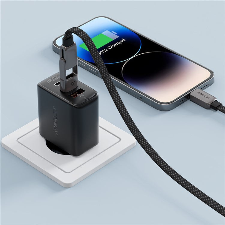 ACEFAST C13-04 1.2m USB-A / USB-C to USB-C 60W Charging Cable Data Sync Braided Cord