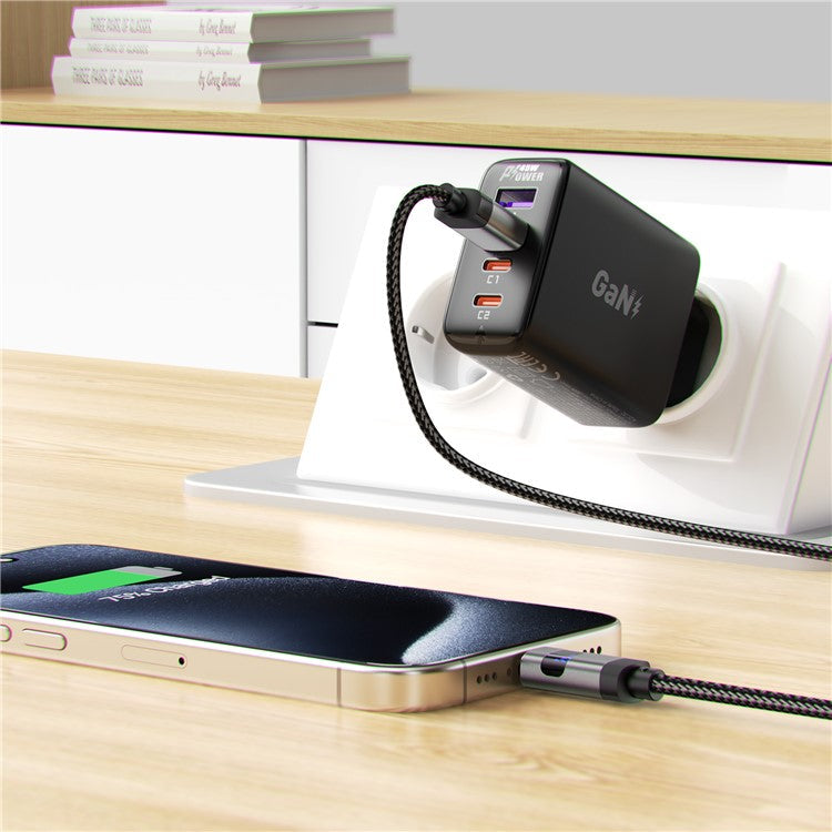 ACEFAST C15-04 1.2m USB-A to USB-C Digital Display Charging Cable 3A Fast Charge Data Cord