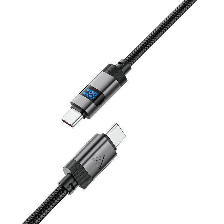 ACEFAST C15-03 1.2m USB-C to USB-C Charging Cable LED Power Display Braided Data Cord