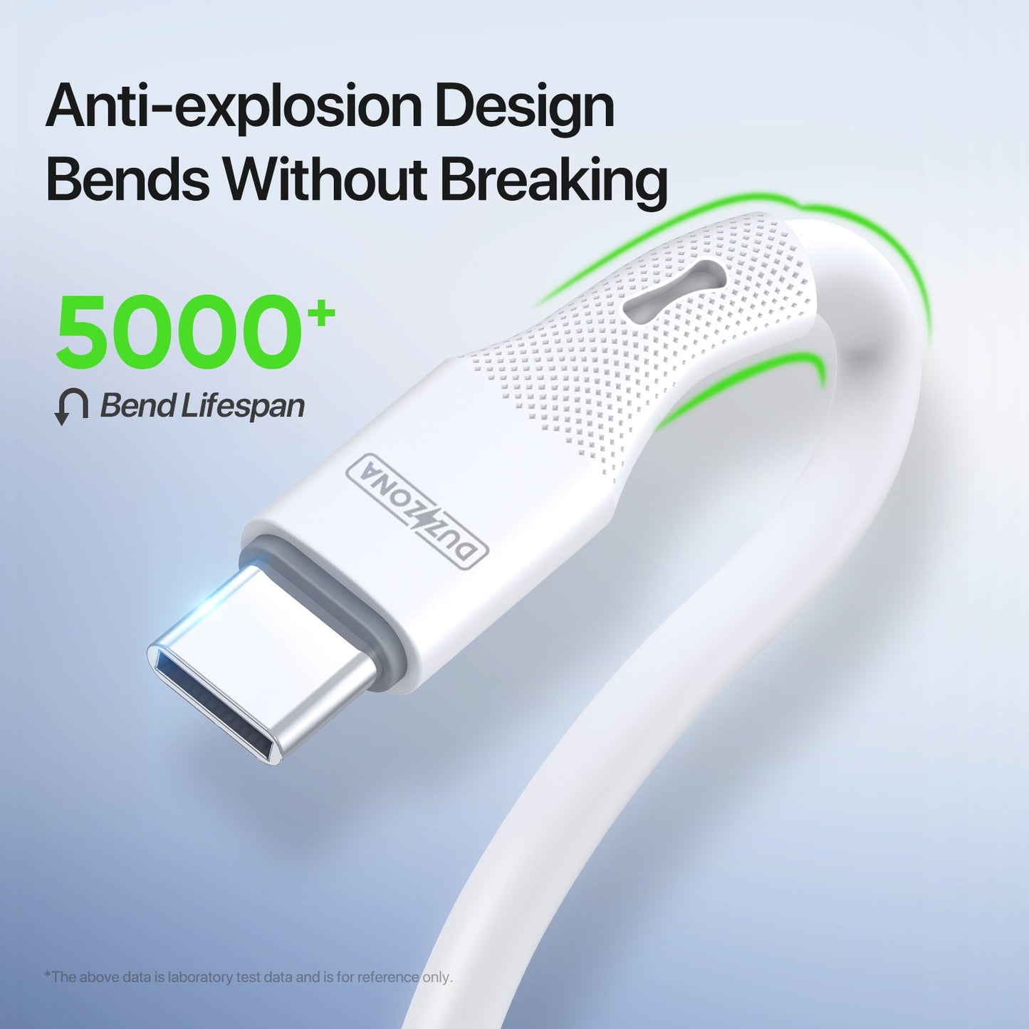 DUZZONA A10 PD 20W USB-C to iPhone Cable 1m Liquid Silicone Fast Charging Cable - White