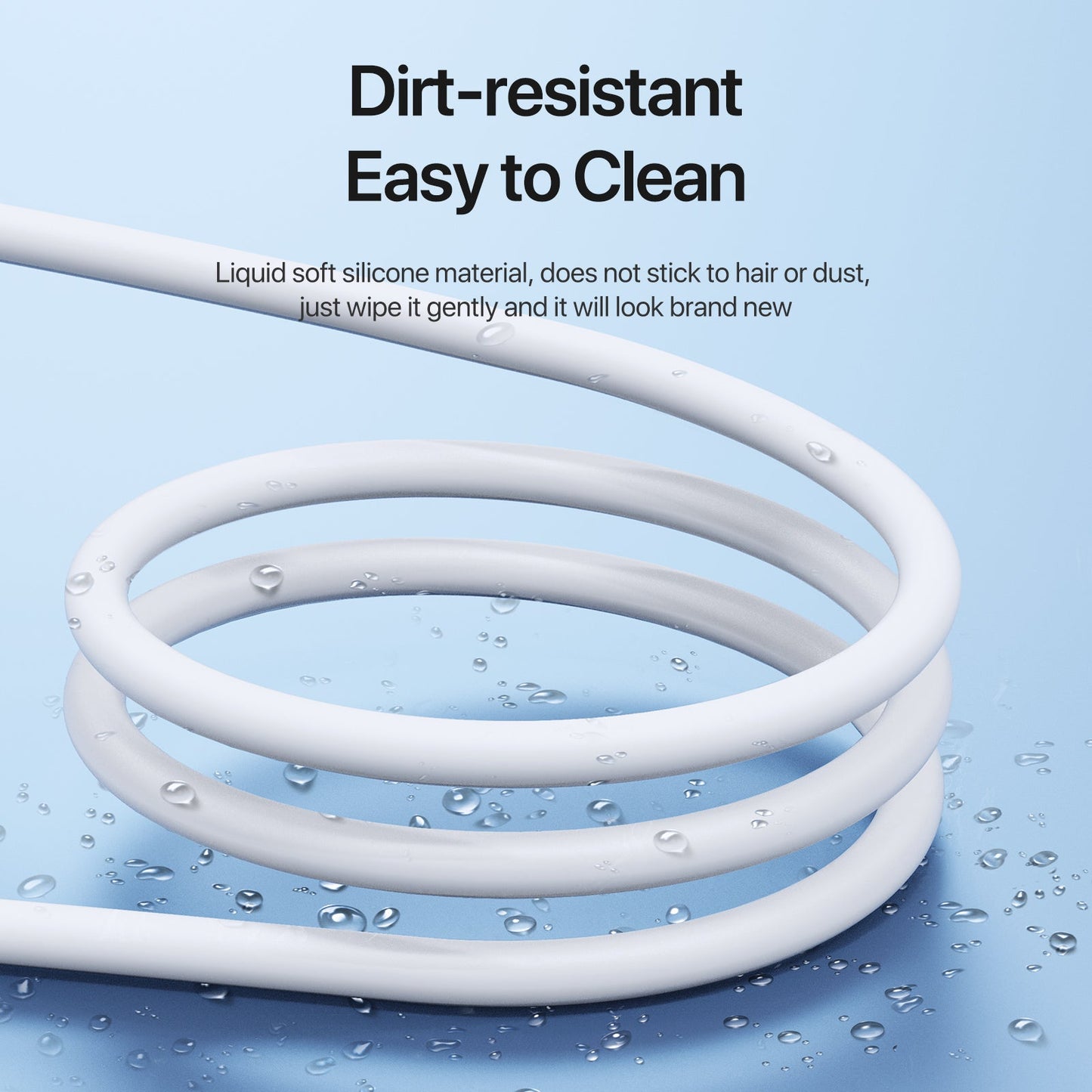DUZZONA A10 PD 20W USB-C to iPhone Cable 1m Liquid Silicone Fast Charging Cable - White