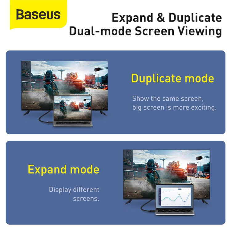BASEUS 4K High Definition Series HDMI to HDMI Adapter Cable 1m Black