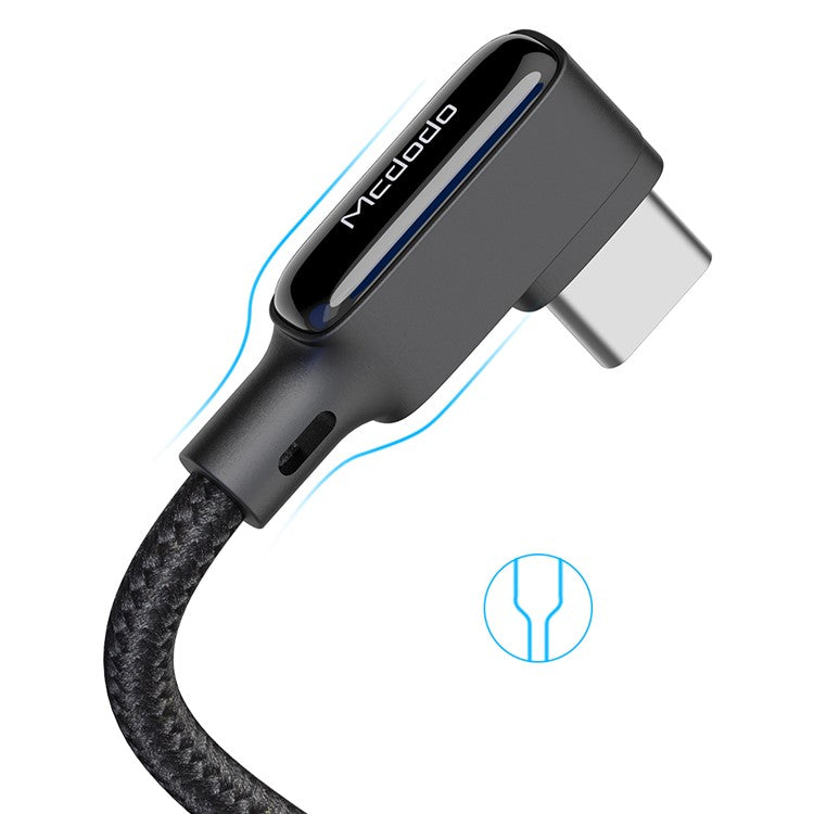 MCDODO 1.8M Spring Coiled Elbow Shape Typc-C USB Data Sync Charger Cable for Samsung Huawei Xiaomi