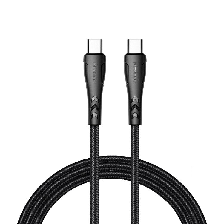 MCDODO for iPhone 15 Series Nylon Braided 0.2M USB-C to USB-C Fast Charging Cable for Samsung Huawei Xiaomi