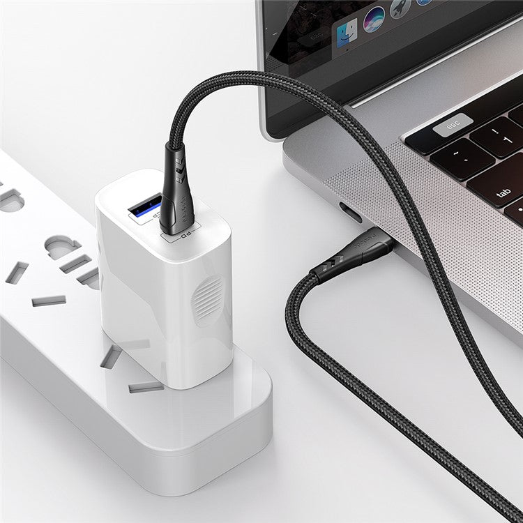 MCDODO for iPhone 15 Series Nylon Braided 0.2M USB-C to USB-C Fast Charging Cable for Samsung Huawei Xiaomi