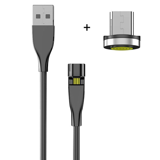 1M Magnetic Micro USB Data Sync Charging Cable for Samsung Huawei Xiaomi - Black