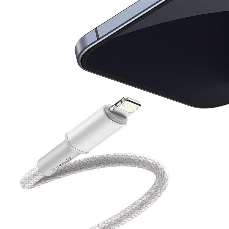 BASEUS High Density Braided Fast Charging Data Cable Type-C to iP PD 20W 1m - White