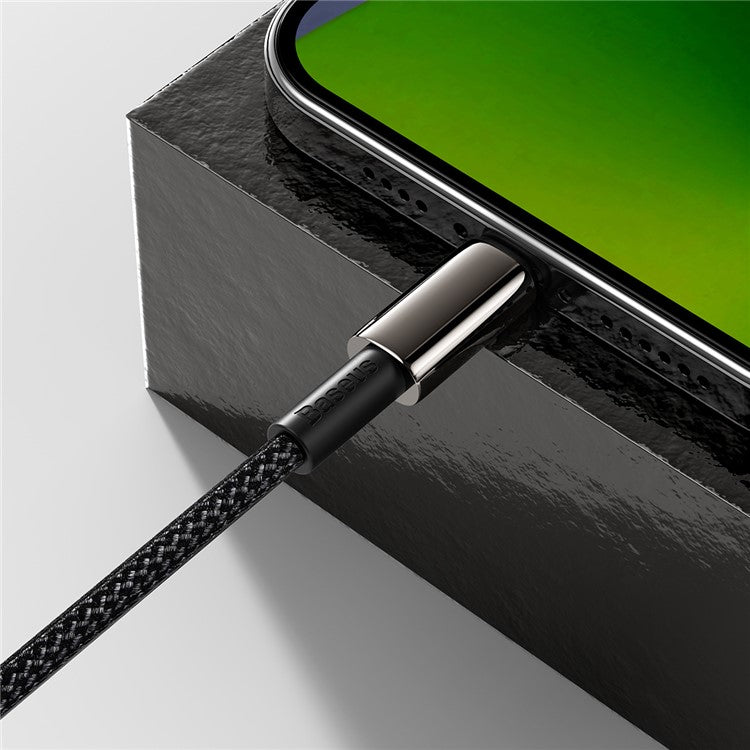 BASEUS 1m Type-C to iP Cable PD 20W Fast Charging Crod Data Sync Cable Support 480Mbps Transmission - Black
