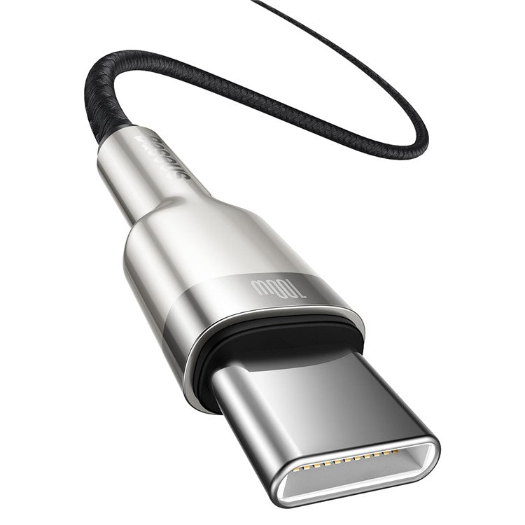 BASEUS Cafule Series for iPhone 15 Series Metal Data Cable Type-C to Type-C 100W, 1m - Black