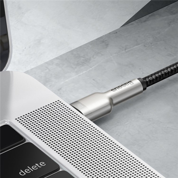 BASEUS Cafule Series for iPhone 15 Series Metal Data Cable Type-C to Type-C 100W, 1m - Black