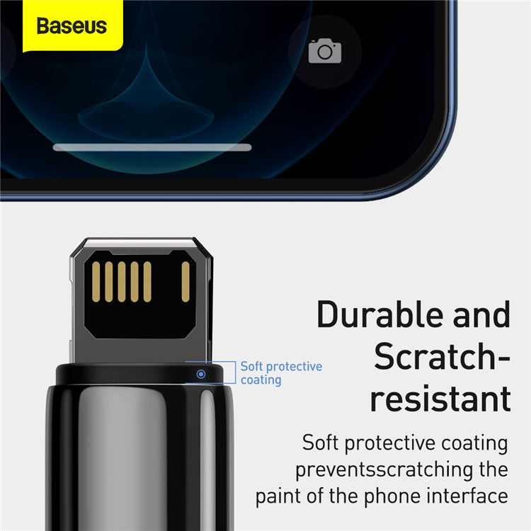 BASEUS Tungsten Gold Series 1M USB to iP Charging Cable 2.4A Chaging Data Cable - Black