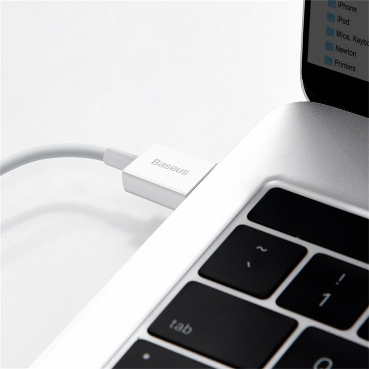 BASEUS Superior Series Fast Charging Data Cable USB to iP 2.4A 1m - White