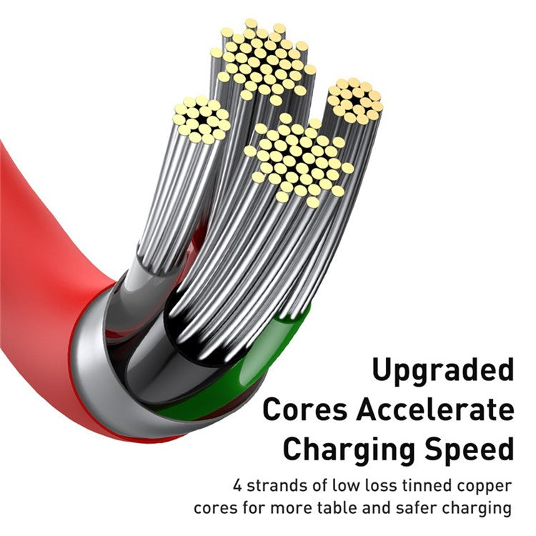 BASEUS Superior Series Fast Charging Data Cable USB to iP 2.4A 1m - Red
