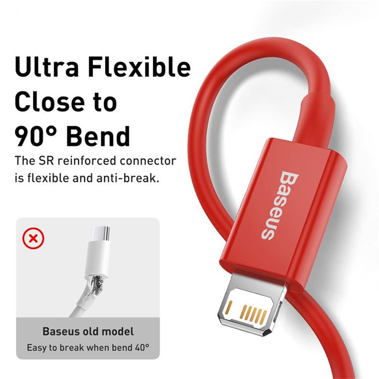 BASEUS Superior Series Fast Charging Data Cable USB to iP 2.4A 1m - Red