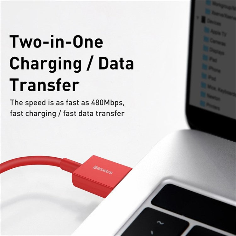 BASEUS Superior Series Fast Charging Data Cable USB to iP 2.4A 1m - Red