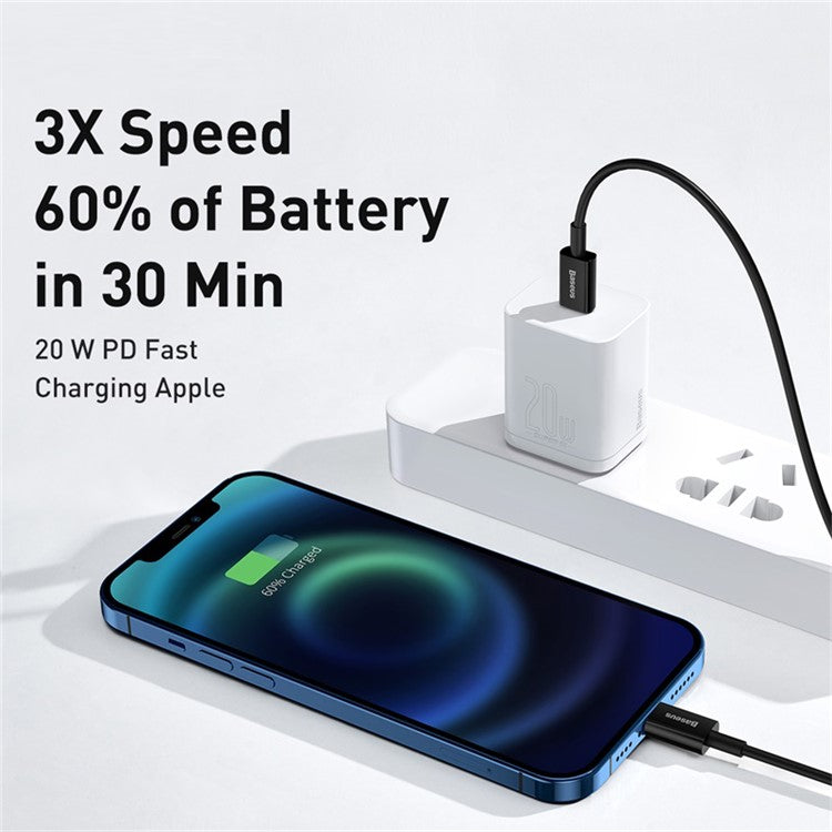 BASEUS Superior Series Fast Charging Data Cable Type-C to iP PD 20W 2m - Black