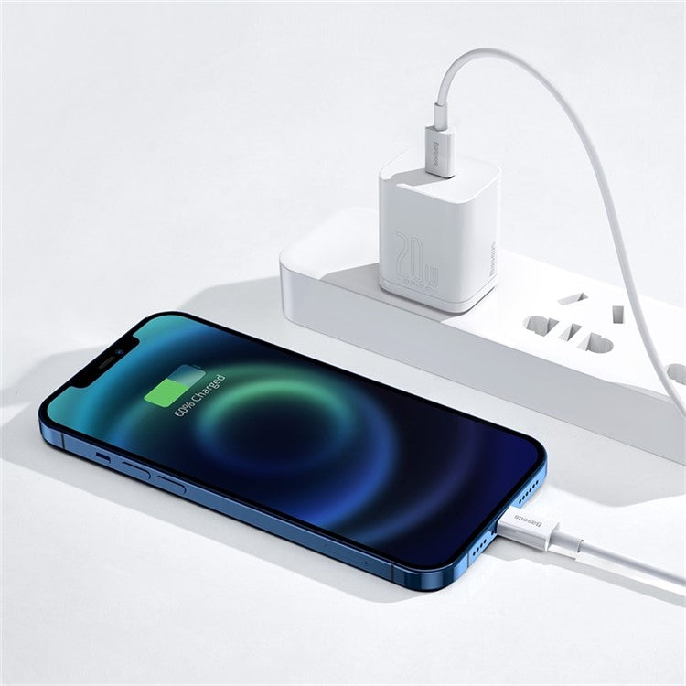 BASEUS Superior Series Fast Charging Data Cable Type-C to iP PD 20W 0.25m - White