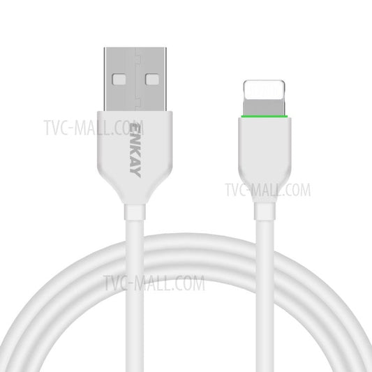 ENKAY ENK-CB206 1m USB 2.0 to Lightning 3A Sync Data Quick Charge Cable Wire Cord for iPhone 12 11 Pro X Max