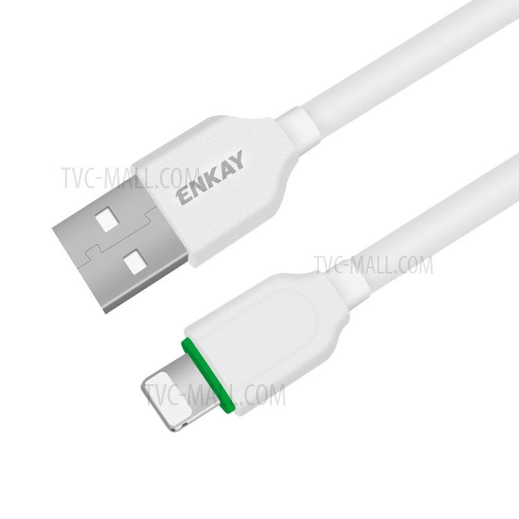 ENKAY ENK-CB206 1m USB 2.0 to Lightning 3A Sync Data Quick Charge Cable Wire Cord for iPhone 12 11 Pro X Max