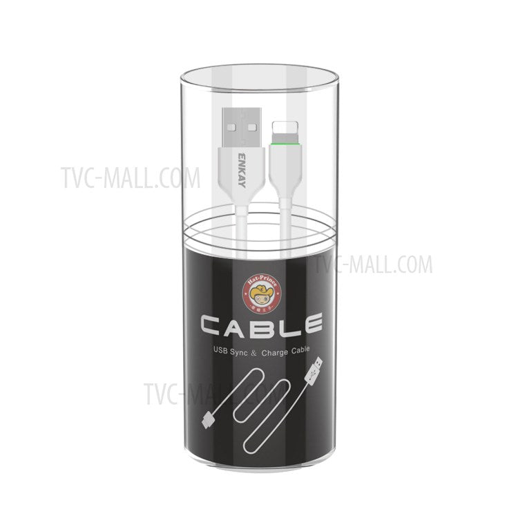 ENKAY ENK-CB206 1m USB 2.0 to Lightning 3A Sync Data Quick Charge Cable Wire Cord for iPhone 12 11 Pro X Max