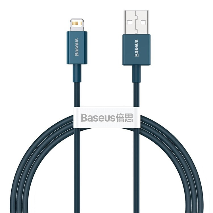 BASEUS Superior Series USB to iP 2.4A Fast Charging Data Cable 1m - Blue