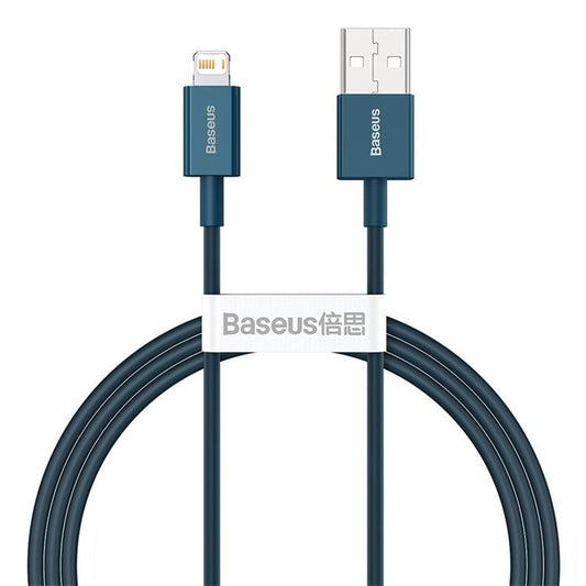 BASEUS Superior Series USB to iP 2.4A Fast Charging Data Cable 1m - Blue