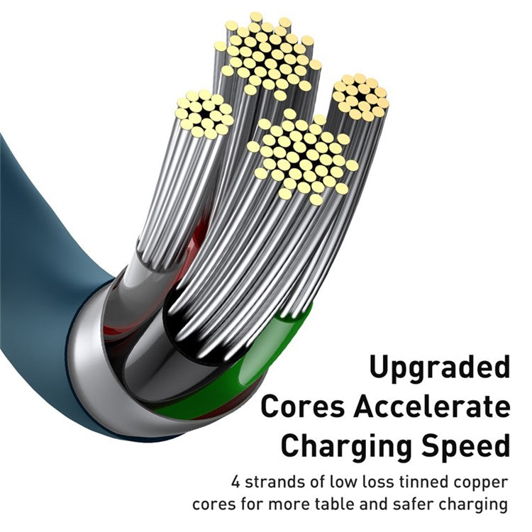 BASEUS Superior Series USB to iP 2.4A Fast Charging Data Cable 1m - Blue